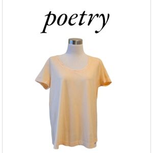 New Poetry peach basic cotton tee size 10